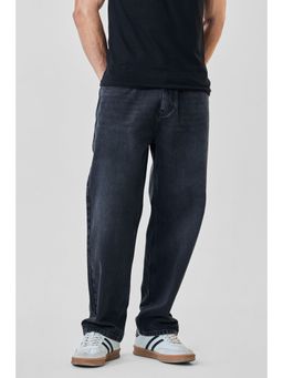 Snitch - Grey Cotton Blend Button Fly Jeans