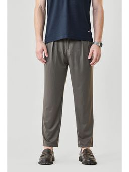 Snitch - Brown Nylon/Spandex Button Fly Trouser