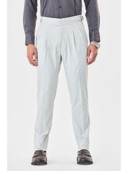 Snitch - Grey Polyester Hook and Eye Trouser