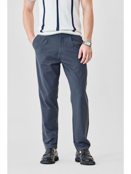 Snitch - Grey Polyester Blend Drawstring Trouser