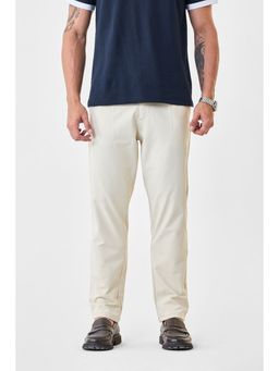 Snitch - Beige Polyester Blend Drawstring Trouser