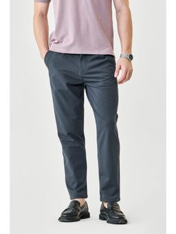 Snitch - Grey Polyester Blend Drawstring Trouser