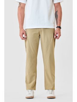 Snitch - Khaki Polyester Drawstring Trouser
