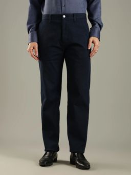 Tommy Hilfiger - Navy Blue Cotton Button Fly Trouser
