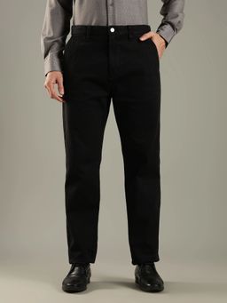Tommy Hilfiger - Black Cotton Button Fly Trouser