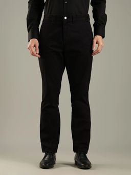 Tommy Hilfiger - Black Cotton Button Fly Trouser