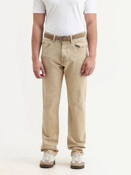 Rare Rabbit - Beige Cotton Blend Button Fly Jeans