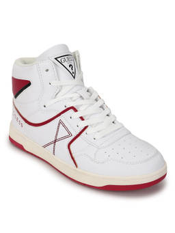Guess - White Lace-Ups Solid Sneakers
