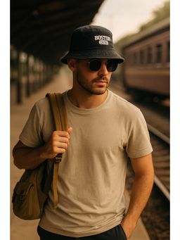 Drunken - Unisex Canvas Embroidered Adjustable Hat - Black