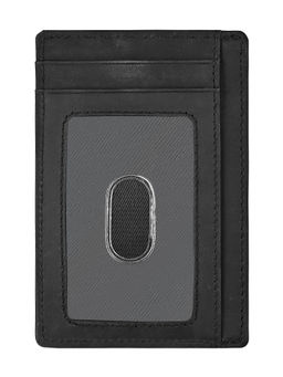 Eske - Men Leather Textured Black Card Case