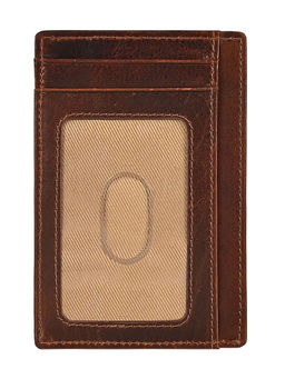 Eske - Men Leather Textured Tan Card Case