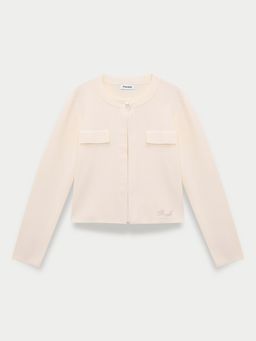 Pomelo - One-Button Knit Cardigan - Ivory