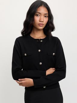 Pomelo - Button-Up Cardigan - Black