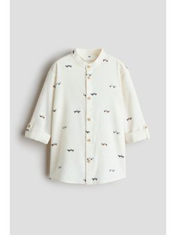 H&M - Boys White Cotton Grandad Shirt