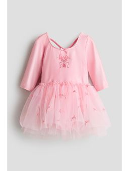 H&M - Girls Pink Dance Leotard With Tulle Skirt Dress