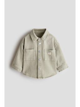 H&M - Boys Green Cotton Twill Overshirt