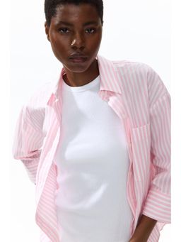 H&M - Women Multi-Color Short Poplin Shirt