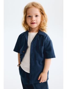 H&M - Boys Blue Seersucker Resort Shirt