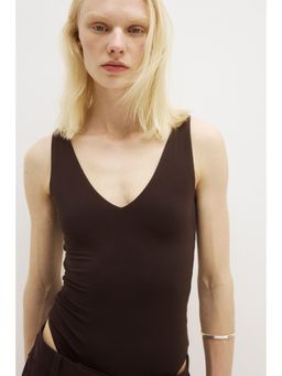 H&M - Women Brown Sculpting Sleeveless Thong Body