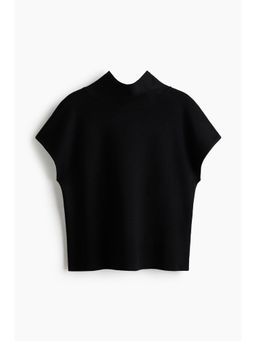 H&M - Women Black Fine-Knit Turtleneck Top