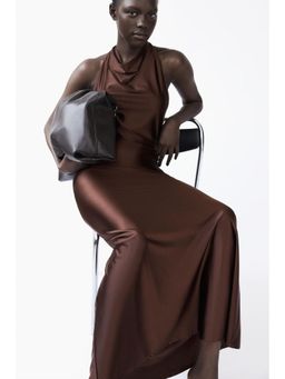 H&M - Women Brown Cowl-Neck Maxi Dress