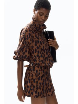 H&M - Women Brown Buckle-Detail Skort