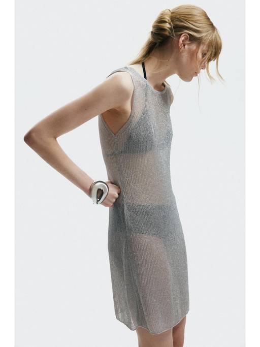 rib knit dress h&m grey Buy Women Shimmering Rib-Knit (XS) Online nyla_collection_267051892794