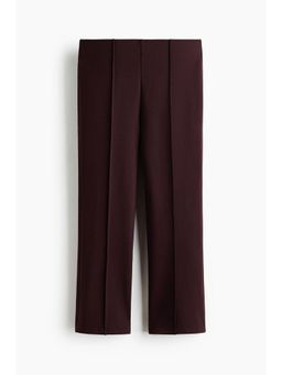 H&M - Women Brown Viscose-Blend Capri Trousers