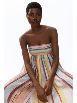 H&M - Women Beige Long Bandeau Dress