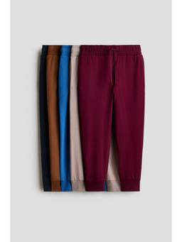 H&M - Boys Blue 5-Pack Cotton Joggers