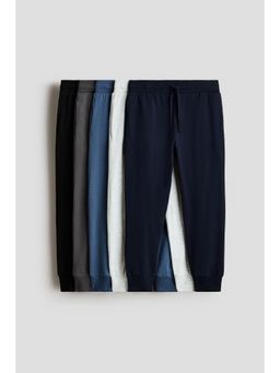 H&M - Boys Black 5-Pack Cotton Joggers