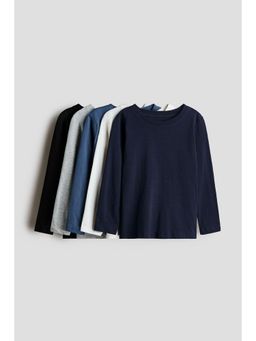 H&M - Boys White 5-Pack Cotton Tops