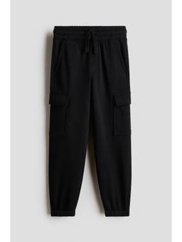 H&M - Boys Black Brushed-Inside Cargo Joggers