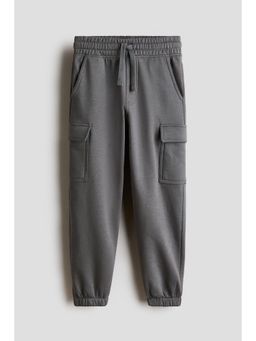 H&M - Boys Grey Brushed-Inside Cargo Joggers