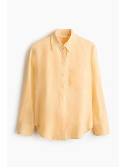 H&M - Women Yellow Linen Shirt