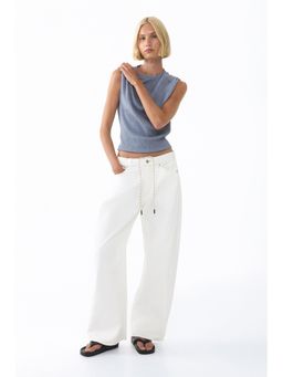 H&M - Women Blue Crinkled Top