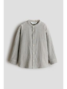 H&M - Boys Beige Cotton Grandad Shirt