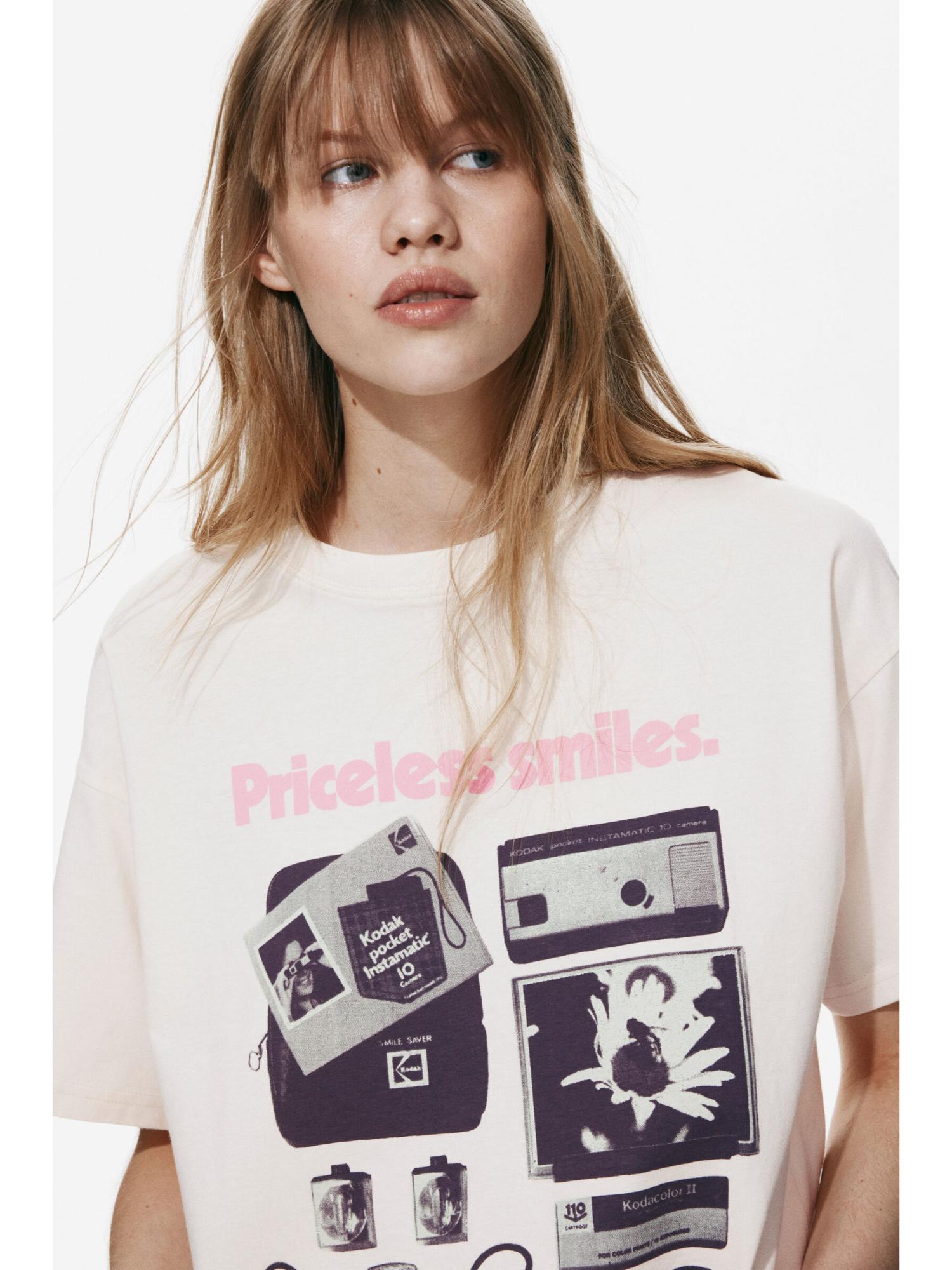 h&m Women Pink Oversized Printed T-Shirt-picture-14