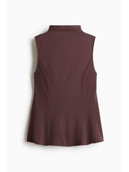 H&M - Women Brown Modal-Blend Turtleneck Top