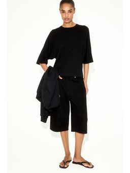 H&M - Women Black Batwing-Sleeved Viscose Top