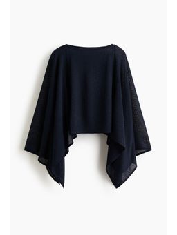 H&M - Women Blue Fine-Knit Cape