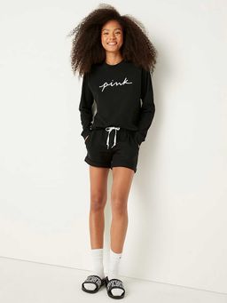 Victoria's Secret - Black 4.25 Rolled Hem Sweat Shorts