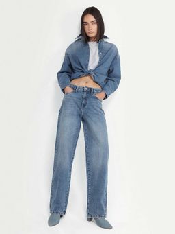 RAREISM - Blue Cotton Solid Regular Fit Denim Jeans