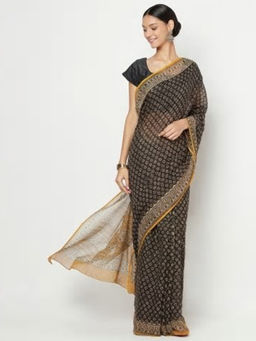 Fabindia - Cotton Silk Block Printed Sari