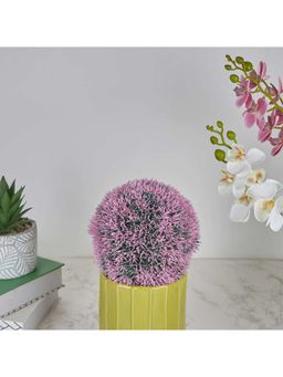 HomeTown - Ilana Artificial Grass Decorative Ball Dia 18 cm In Pink Colour