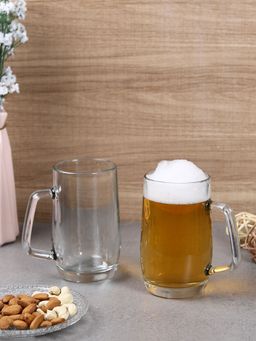 Uniglass - Prince Beer Mug Lead Free 400ml Set of 2