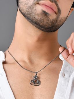 Voylla - Eclipse Stylish Black Ganesha Pendant for Men