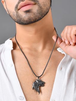 Voylla - Eclipse Dragon Black Mens Pendant