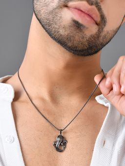 Voylla - Eclipse Enigmatic Black Ganesha Mens Pendant