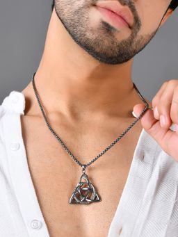 Voylla - Eclipse Serpentine Black Mens Pendant